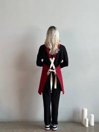 K-155 HOLLY - Çapraz Askılı Bordo Önlük 