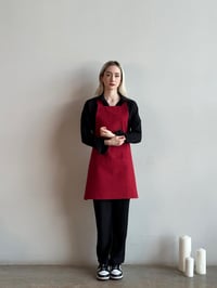 K-155 HOLLY - Çapraz Askılı Bordo Önlük 