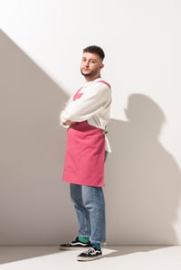 K-155 HOLLY - Çapraz Askılı Koyu Pembe Önlük 
