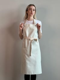 K-159 CHELSEA - Mint Yeşili ve Krem Rengi Çizgili Önlük 