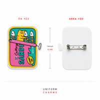Uniform Charms™ Cattery Sardines Broş Charm