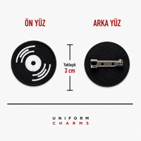 Uniform Charms™ Plak (Vinyl) Broş Charm