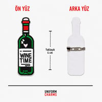 Uniform Charms™ Wine Time (Şarap Şişesi) Broş Charm