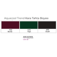 Aquacool Trend 670 Chalkboard Yeşil 500 Ml Kara Tahta Boyası