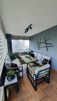 Best Garden Lina Model Alüminyum Paslanmaz Bahçe Koltuk Takım Beyaz 3+1+1+ Masa+2 Adet Puf