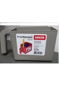Dekor Fırça Maşrapası Gri Renk