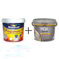 Marshall Maximum Silikonlu İpek Mat İç Cephe Boyası 17,5 Kg + 10 kg Tek Tavan Boyası Boya Seti