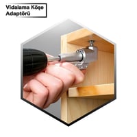 Meşem 4160 Köşe ve Zor Alan İçin Pratik Köşe Vidalama Adaptörü Aparatı