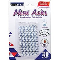Vodaseal Mn01 Şeffaf 20'li İz Bırakmayan Sökülebilir Yapışkanlı Mini Askı Askı 