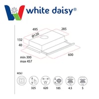 White Daisy Çift Motorlu F2 Beyaz Aspiratör  1 Adet