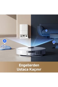  Aksesuarlar Dreame Dreame D20 Ultra Distribütör  Dreame D20 Ultra 13.000Pa Emiş DuoScrub Çöp İstasyon Paspas Robot Süpürge Beyaz