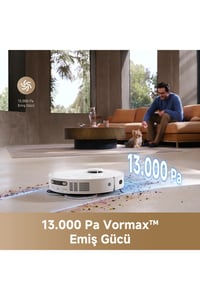  Aksesuarlar Dreame Dreame D20 Ultra Distribütör  Dreame D20 Ultra 13.000Pa Emiş DuoScrub Çöp İstasyon Paspas Robot Süpürge Beyaz