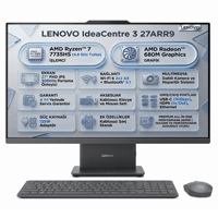  All-in-One Bilgisayar LENOVO F0HQ00ACTR 004 Distribütör  Lenovo IdeaCentre 3 27ARR9 Amd Ryzen 7 7735HS 32GB 1TB SSD 27