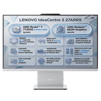  All-in-One Bilgisayar LENOVO F0HQ00ADTR 007 Distribütör  Lenovo IdeaCentre 3 27ARR9 Amd Ryzen 7 7735HS 32GB 512GB SSD 27