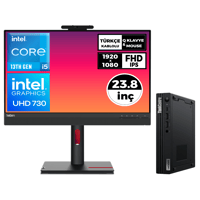  All In One LENOVO 12NAGAMRTX 016 Distribütör  Lenovo Thinkcentre M80Q G4 i5-13400T 64GB 2TB SSD Fdos + 23.8