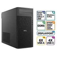 Masaüstü Bilgisayar DELL FCT2250_A2000 008 Distribütör  Dell DWS Pro Max Tower T2 FCT2250 Intel Core Ultra 7 265 96GB 8TB SSD 12 GB A2000 W11P İş İstasyonu FCT2250_A2000 008