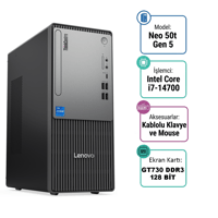  Masaüstü Bilgisayar LENOVO 12UAS0MNTX 026 Distribütör  Lenovo ThinkCentre Neo 50t Gen 5 Intel Core i7-14700 16GB 1TB SSD 4 GB GT730 Windows 11 Pro Masaüstü Pc 12UAS0MNTX 026