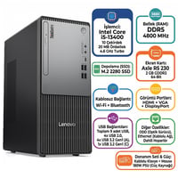  Masaüstü Bilgisayar LENOVO 12UB000ETR 057 Distribütör  LENOVO ThinkCentre Neo 50T G5 Intel Core i5-13400 32GB 1TB SSD 2 GB R5 230 Windows 11 Pro Masaüstü PC 12UB000ETR 057