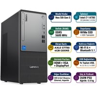  Masaüstü Bilgisayar LENOVO 12UD001UTR 026 Distribütör  Lenovo ThinkCentre Neo 50T Gen 5 i7-14700 32GB 1TB SSD 4 GB GT730 Freedos Masaüstü Bilgisayar 12UD001UTR 026