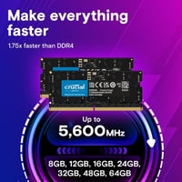 Crucial 48GB DDR5 5600Mhz NB RAM CT48G56C46S5 Bellek (Ram) CRUCIAL CT48G56C46S5 Distribütör  Crucial 48GB DDR5 5600Mhz NB RAM CT48G56C46S5