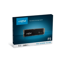 Crucial P3 1TB 3D GEN4 NVMe PCIe M.2 2280 SSD (3500-3000 MB/s) CT1000P3SSD8 SSD Disk CRUCIAL CT1000P3SSD8 Distribütör  Crucial P3 1TB 3D GEN4 NVMe PCIe M.2 2280 SSD (3500-3000 MB/s) CT1000P3SSD8