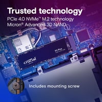 Crucial P3 Plus 2TB SSD m.2 NVMe PCIe 4200-5000MB/s CT2000P3PSSD8 SSD Disk CRUCIAL CT2000P3PSSD8 Distribütör  Crucial P3 Plus 2TB SSD m.2 NVMe PCIe 4200-5000MB/s CT2000P3PSSD8