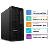Lenovo DWS ThinkStation P350 i7-11700K 128GB 1TB SSD 12 GB A2000 Windows 10 Pro Masaüstü İş İstasyonu 30E3004YTX 069 Masaüstü İş İstasyonu LENOVO 30E3004YTX 069 Distribütör  Lenovo DWS ThinkStation P350 i7-11700K 128GB 1TB SSD 12 GB A2000 Windows 10 Pro Masaüstü İş İstasyonu 30E3004YTX 069