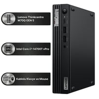 Lenovo ThinkCentre M70q Gen 5 Intel Core i7-14700T 32GB 512GB SSD Windows 11 Pro Mini Masaüstü Bilgisayar 12TESH46TX 009 Mini Masaüstü Bilgisayar LENOVO 12TESH46TX 009 Distribütör  Lenovo ThinkCentre M70q Gen 5 Intel Core i7-14700T 32GB 512GB SSD Windows 11 Pro Mini Masaüstü Bilgisayar 12TESH46TX 009
