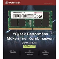 Transcend JM3200HSE-32G 32GB Ddr4 3200MHZ CL22 1.2V Notebook Ram Bellek (Ram) X markası JM3200HSE-32G X Tedarikçisi EXCEL|0760557848981 Transcend JM3200HSE-32G 32GB Ddr4 3200MHZ CL22 1.2V Notebook Ram