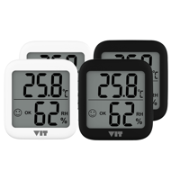 VIT 4'lü İç Mekan Dijital Isı ve Nem Ölçer Siyah-Beyaz Termometre KVT17-01 THERMOMETER KVT17-01 - Victory Bilgisayar Termometre VIT KVT17-01 Distribütör  VIT 4'lü İç Mekan Dijital Isı ve Nem Ölçer Siyah-Beyaz Termometre KVT17-01 THERMOMETER