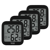 VIT 4'lü İç Mekan Dijital Isı ve Nem Ölçer Siyah Termometre BVT17-03 THERMOMETER Termometre VIT BVT17-03 Distribütör  VIT 4'lü İç Mekan Dijital Isı ve Nem Ölçer Siyah Termometre BVT17-03 THERMOMETER