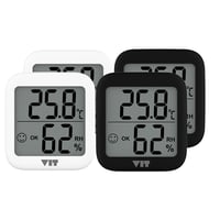 VIT 4'lü İç Mekan Dijital Isı ve Nem Ölçer Siyah-Beyaz Termometre KVT17-01 THERMOMETER Termometre VIT KVT17-01 Distribütör  VIT 4'lü İç Mekan Dijital Isı ve Nem Ölçer Siyah-Beyaz Termometre KVT17-01 THERMOMETER