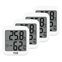 VIT 4'lü İç Mekan Dijital Isı ve Nem Ölçer Beyaz Termometre WVT17-03 THERMOMETER Termometre VIT WVT17-03 Distribütör  VIT 4'lü İç Mekan Dijital Isı ve Nem Ölçer Beyaz Termometre WVT17-03 THERMOMETER