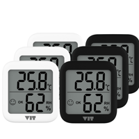 VIT 6'lı İç Mekan Dijital Isı ve Nem Ölçer Siyah-Beyaz Termometre KVT17-02 THERMOMETER KVT17-02 - Victory Bilgisayar Termometre VIT KVT17-02 Distribütör  VIT 6'lı İç Mekan Dijital Isı ve Nem Ölçer Siyah-Beyaz Termometre KVT17-02 THERMOMETER
