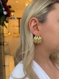 Marka Model Altı Sıralı Gold Küpe