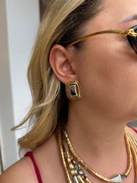 Marka Model Gold Kenarlı Silver Küpe