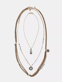 Marka Model Gold-Silver Saat Model Zincir Kolye