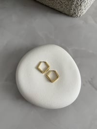 Özel Seri 14k Gold Altıgen Küpe