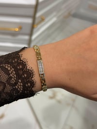 Özel Seri 14k Gold Baget Taş Detay Bileklik