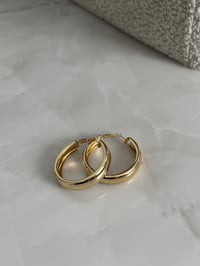 Özel Seri 14k Gold Kalın Halka Küpe