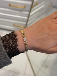 Özel Seri 14k Gold Labirent Model Taşlı Bileklik
