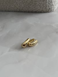 Özel Seri 14k Gold Oval Model Küpe