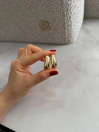 Özel Seri 14k Gold Oval Model Küpe
