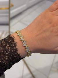 Özel Seri 14k Gold Ritim Model Taşlı Bileklik