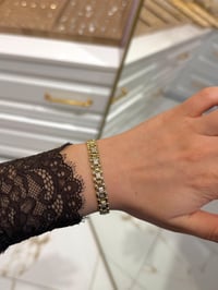 Özel Seri 14k Gold Seri Düğüm Taşlı Zincir Bileklik
