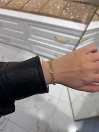 Özel Seri Nal Sembol Bileklik 14K Gold
