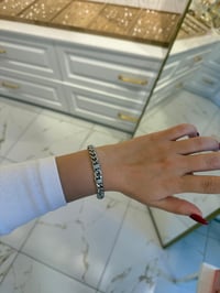 Özel Seri Silver Düğüm Model Taşlı Zincir Bileklik