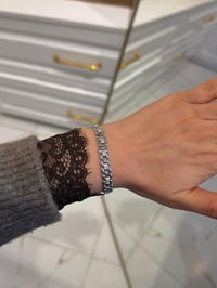 Özel Seri Silver Seri Düğüm Taş Detay Zincir Bileklik