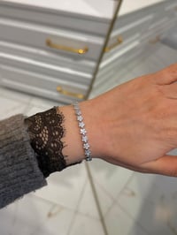 Özel Seri Silver Yıldız Taş Detay Sıralı Bileklik