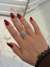 Özel Seri Yüzük 47 Silver Saran Model Taş Detay
